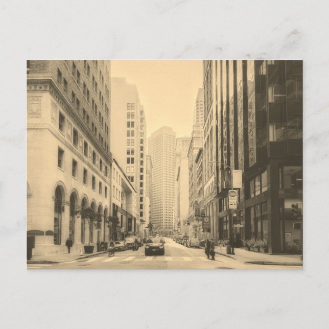 Postal Centro de Sepia Vintage San Francisco (Anverso)