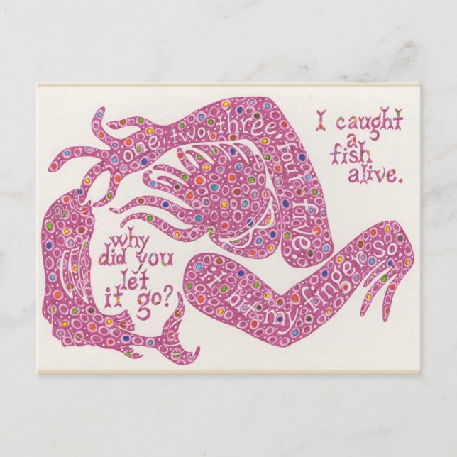 Postal Centro de sobrevivientes, Rhyme #6 de guardería. (Anverso)