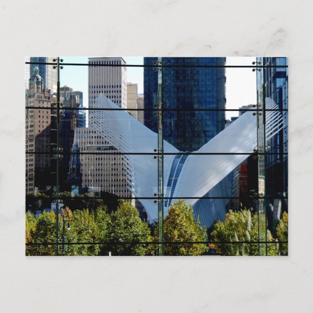 Postal Centro de Transporte del World Trade Center, Nueva (Anverso)