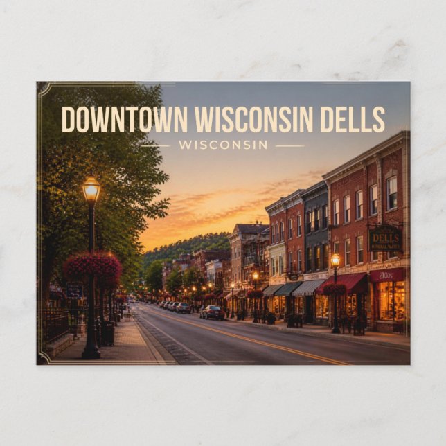 Postal Centro de Wisconsin Dells, Wisconsin (Anverso)