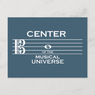 Postal Centro del Universo Musical Alto Clef Blue