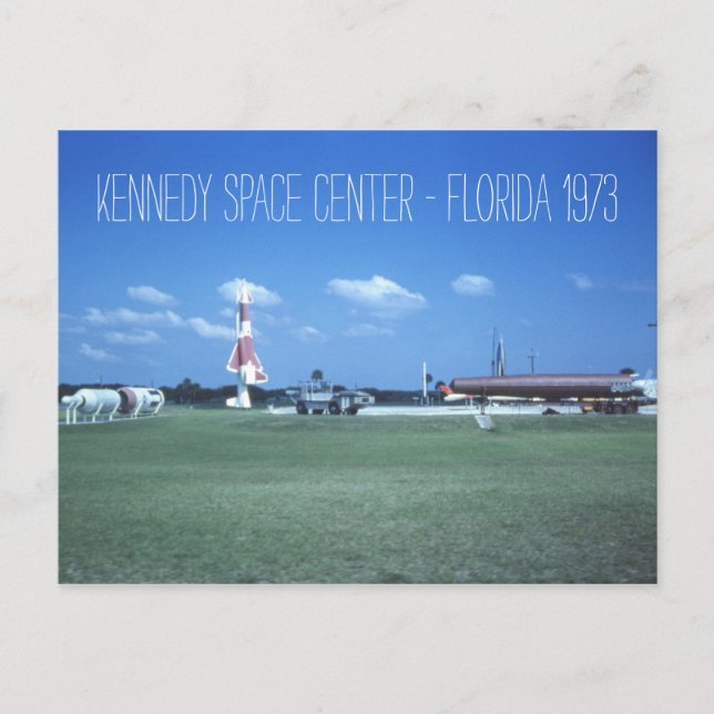 Postal Centro Espacial Kennedy 1973 Inspirado en la época (Anverso)
