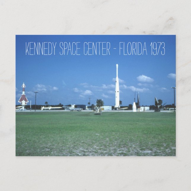 Postal Centro Espacial Kennedy 1973 Inspirado en la época (Anverso)