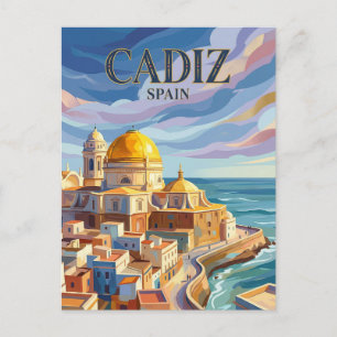 Postal Centro histórico de Cádiz España