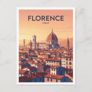 Postal Centro Histórico de Florencia Italia Recuerdo