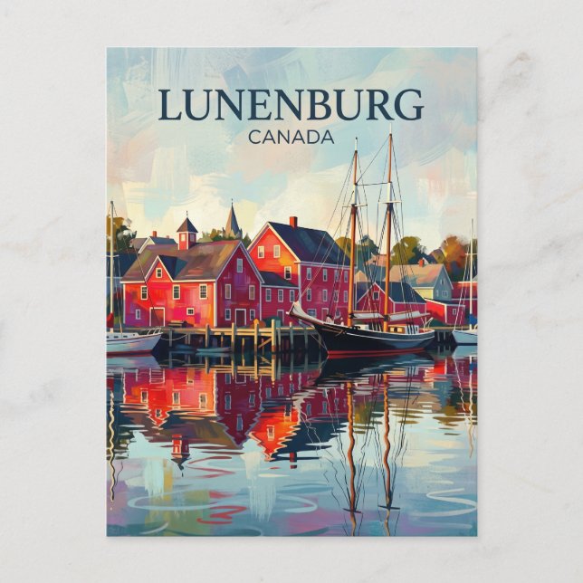 Postal Centro histórico de Lunenburg Canadá (Anverso)