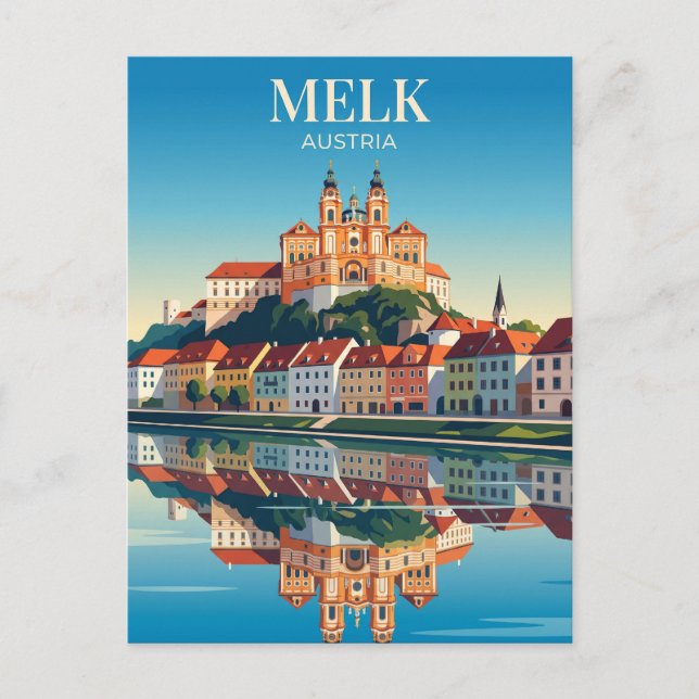 Postal Centro histórico de Melk Austria (Anverso)