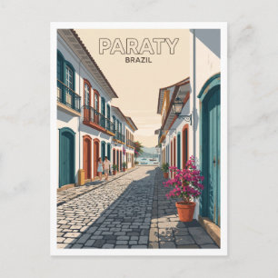 Postal Centro Histórico de Paraty Recuerdo de Viaje a Bra