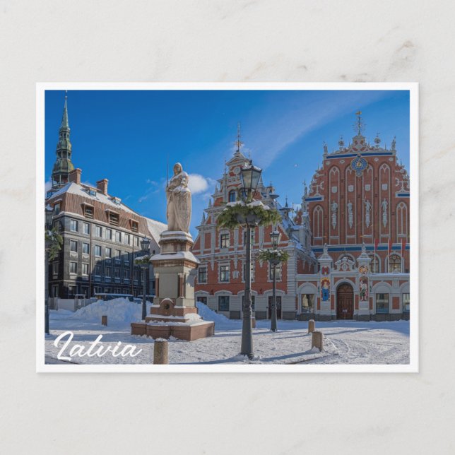 Postal Centro histórico de Riga, Letonia (Anverso)