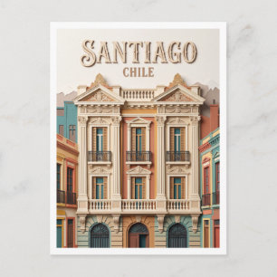Postal centro histórico de Santiago de Chile