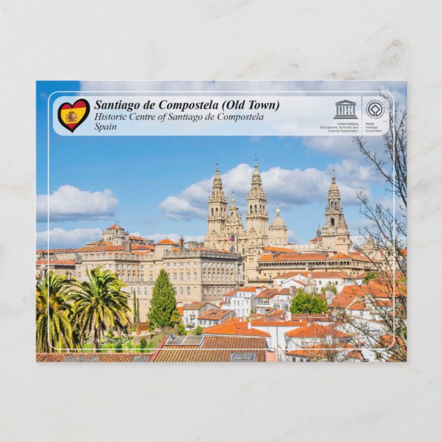 Postal Centro Histórico de Santiago de Compostela (Anverso)
