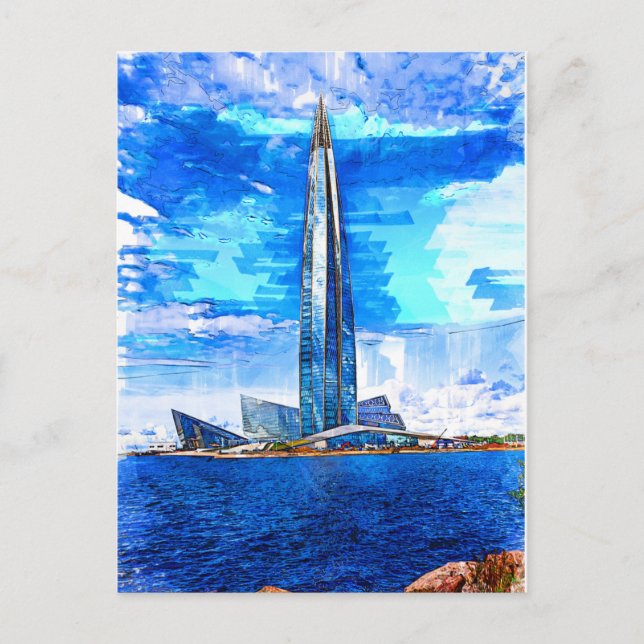 Postal Centro Lakhta, Lahta, San Petersburgo/Rusia. (Anverso)