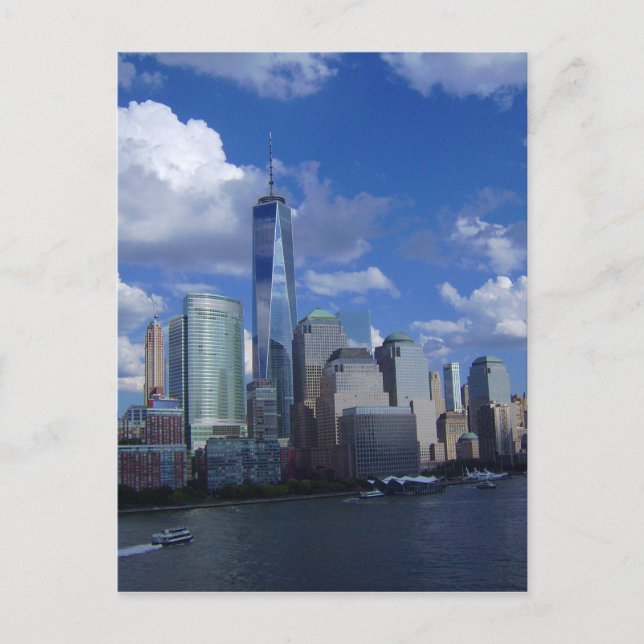 Postal Centro Mundial de Comercio WTC Hudson River (Anverso)