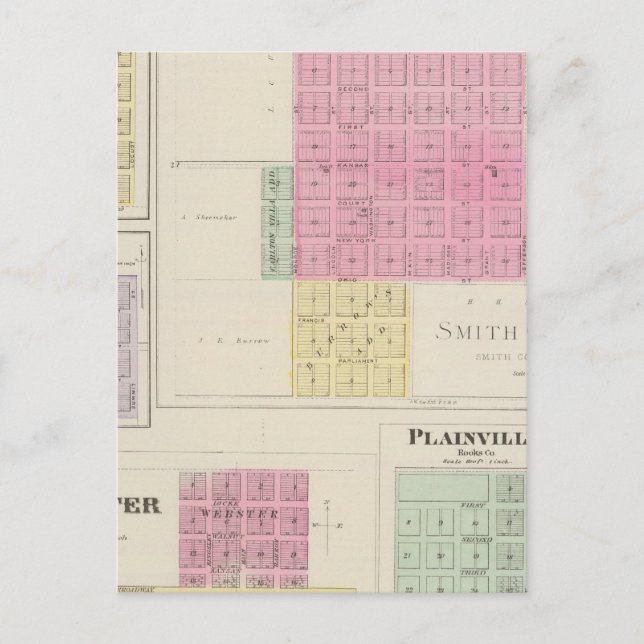 Postal Centro Smith, Ciudad Gould, Motor, Webster, Kansas (Anverso)