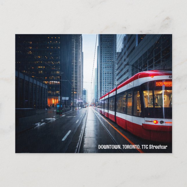 Postal CENTRO, TORONTO, TTC Streetcar (Anverso)