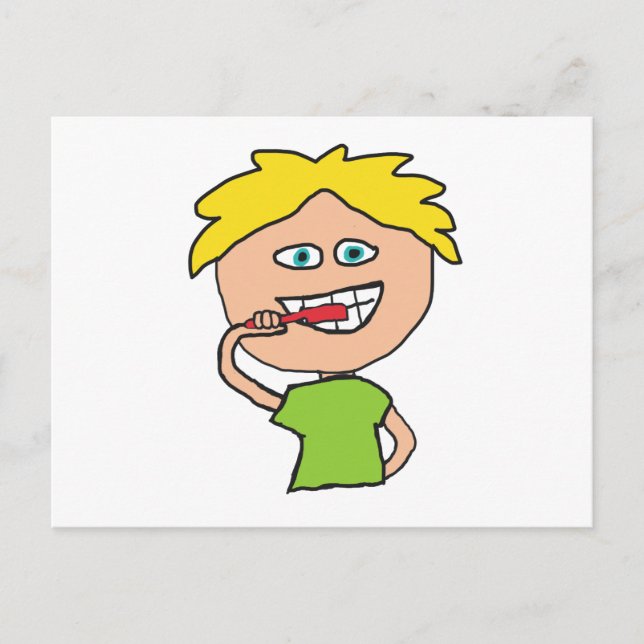 Postal Cepillado de dientes (Anverso)