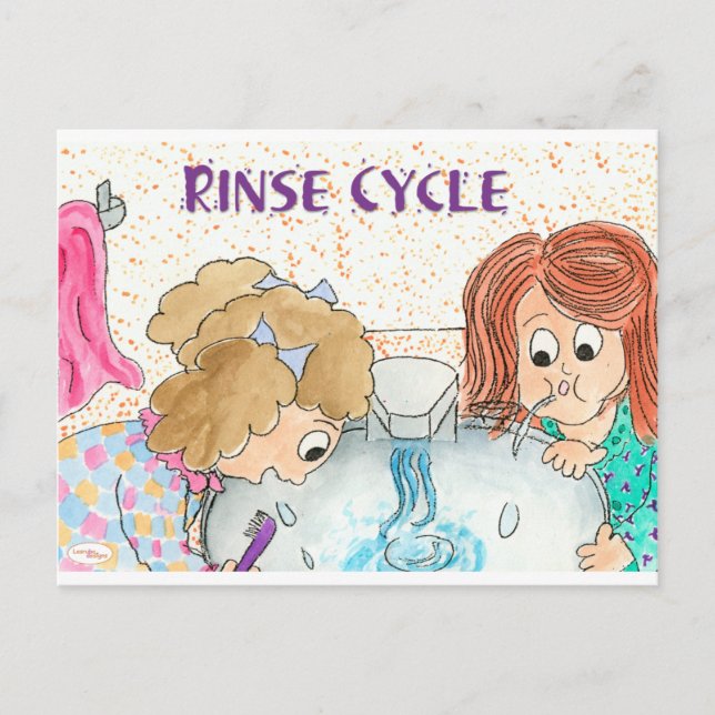 Postal Cepillado de niños de dientes (Anverso)