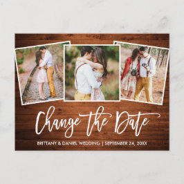 Postal Cepillo Guión Madera Cambiar La Fecha Nueva Fecha