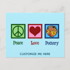 Postal Cerámica de amor por la paz