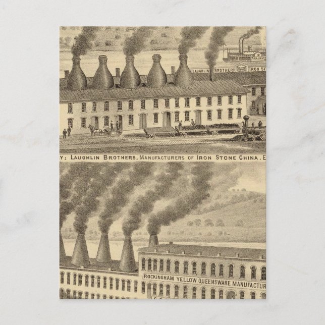 Postal Cerámica del valle de Ohio, hermanos Laughlin (Anverso)
