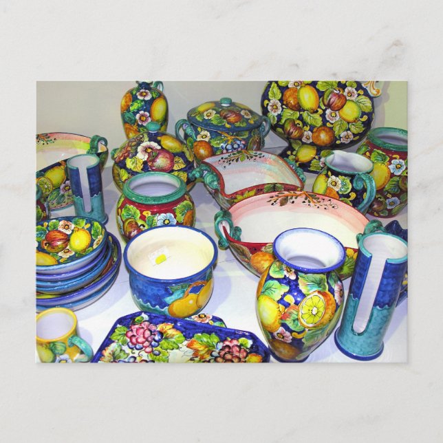 Postal Cerámicas de la fruta de Sorrento (Italia) (Anverso)