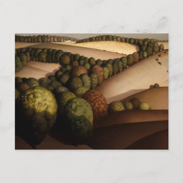 Postal Cerca de Sundown by Grant Wood (Anverso)