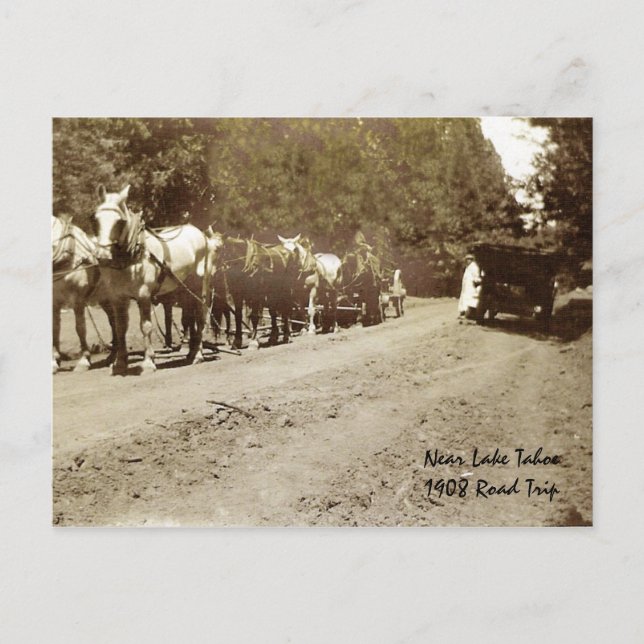 Postal Cerca de Tahoe - 1908 (Anverso)