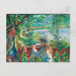 Postal Cerca del lago de Pierre-Auguste Renoir