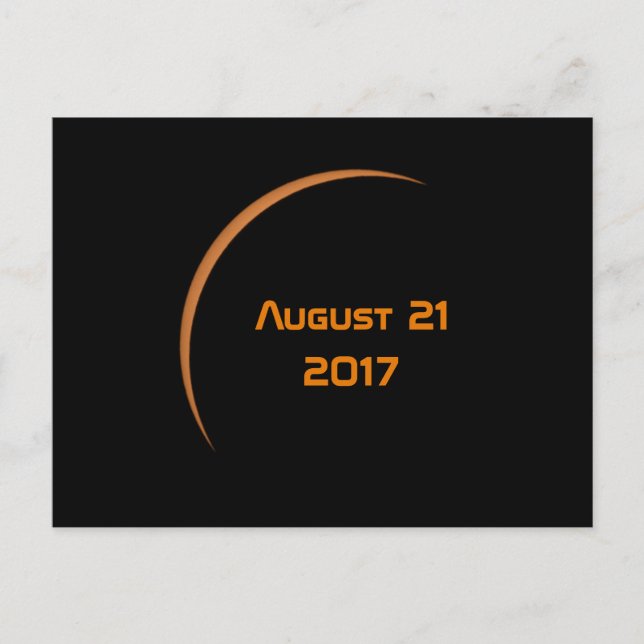 Postal Cerca Del Máximo 21 De Agosto De 2017 Eclipse Parc (Anverso)