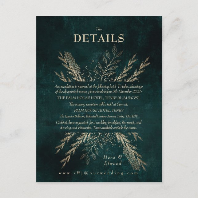 Postal Cerco de detalles del prado dorado (Anverso)