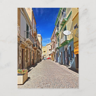 Postal Cerdeña - calle principal de Carloforte