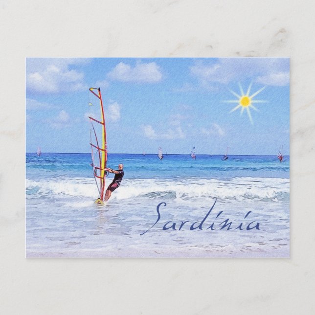 Postal Cerdeña, Italia (Anverso)