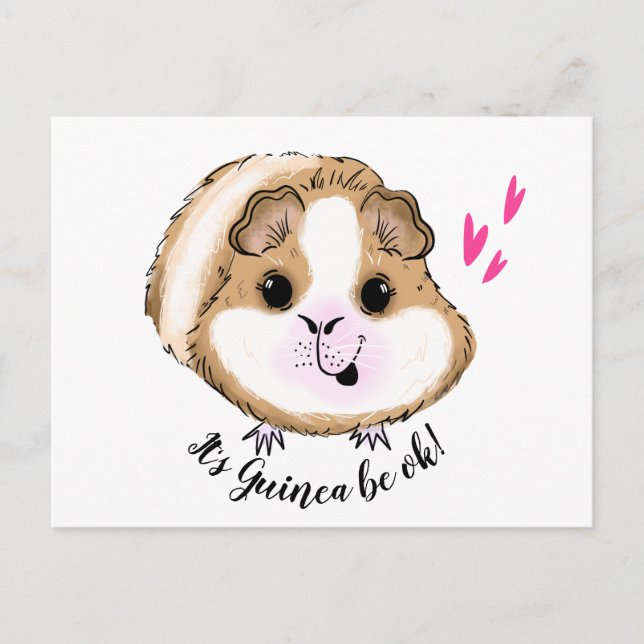 Postal Cerdo de Guinea es guinea ok (Anverso)
