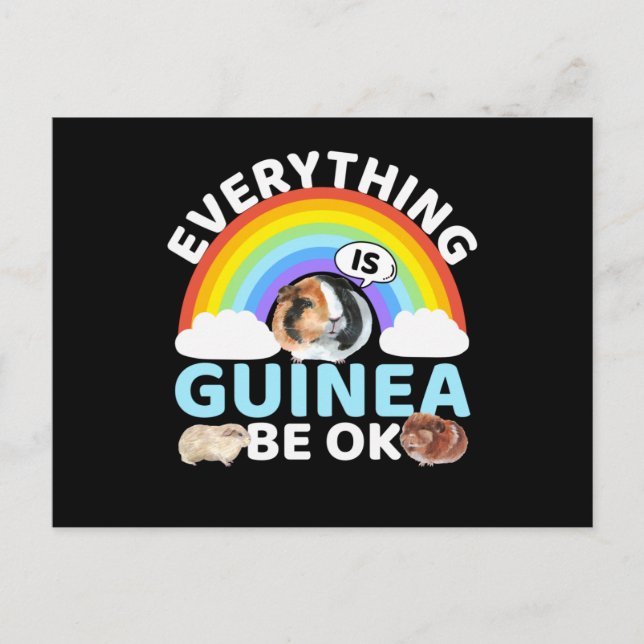 Postal Cerdo de Guinea - Guinea Esté bien, aliento (Anverso)