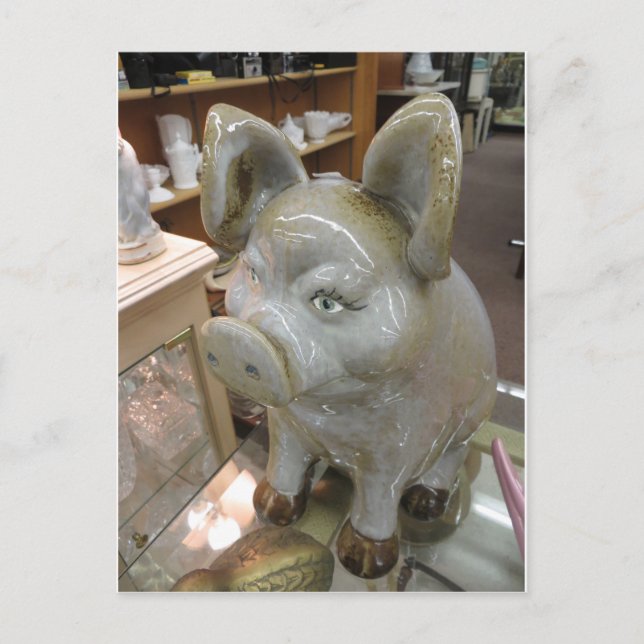 Postal Cerdo decorativo (Anverso)