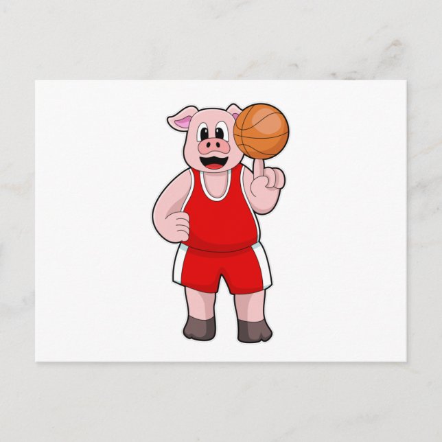 Postal Cerdo en Basketball Sports (Anverso)