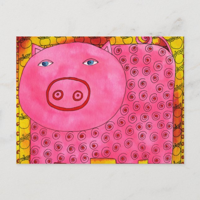 Postal Cerdo Estampado (Anverso)