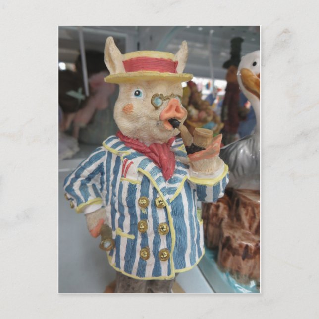 Postal Cerdo humeante (Anverso)