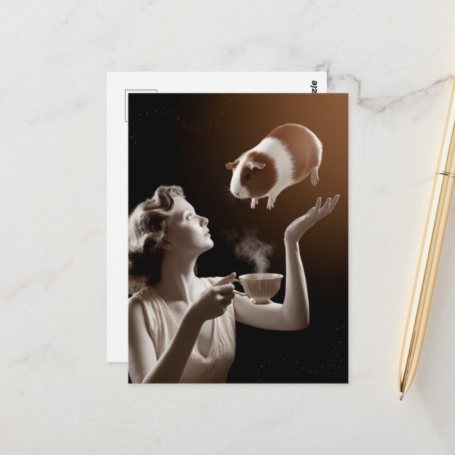 Postal Cerdo Magick de Guinea (Anverso/Reverso In Situ)