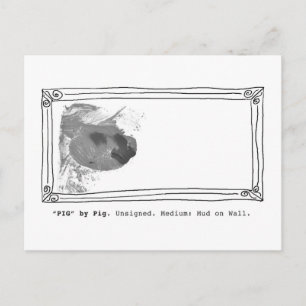 Postal "Cerdo" por el cerdo. Sin firmar. Fango en la