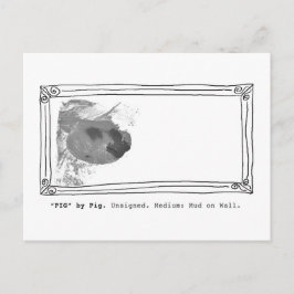 Postal "Cerdo" por el cerdo. Sin firmar. Fango en la