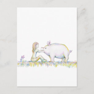 Postal Cerdo preciado