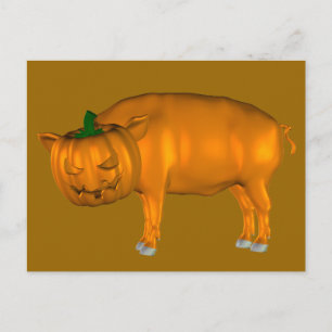 Postal Cerdo raro de Halloween