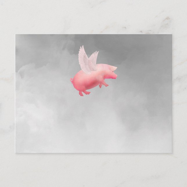 Postal Cerdo Volador (Anverso)
