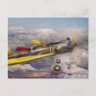 Postal Cerdo volador - Avión - El paseo de alegría