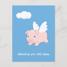 Postal Cerdo volador que te falta