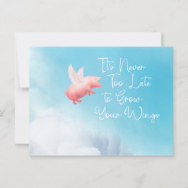 Postal Cerdos voladores cultivan tus alas