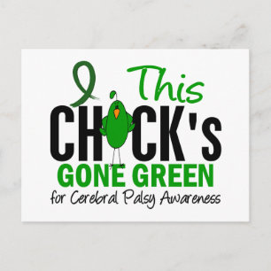Postal CEREBRAL PALSY Chick Gone Green