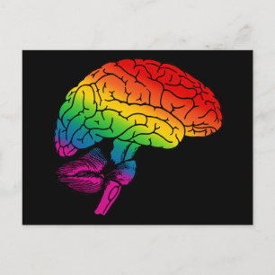 Postal Cerebro arco iris