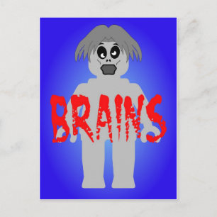 Postal 'Cerebros' de minifig zombis